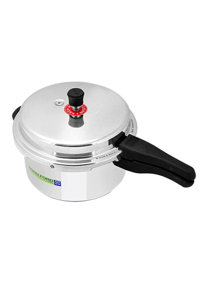 Aluminium Pressure Cooker Silver/Black 7.5Liters