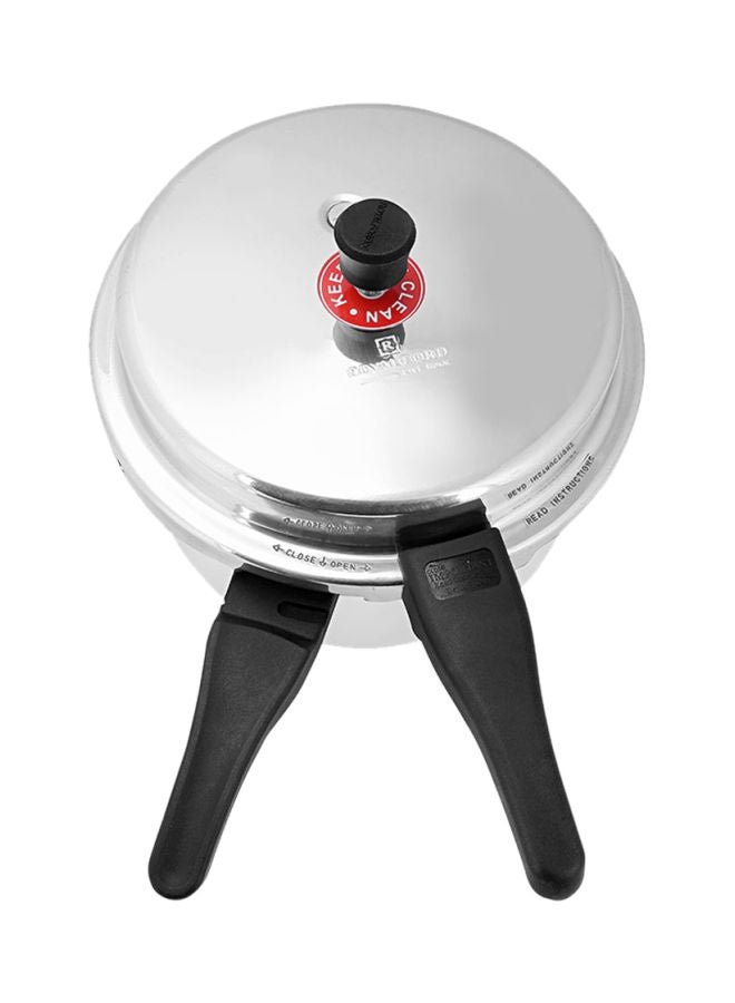 Aluminium Pressure Cooker Silver/Black 7.5Liters