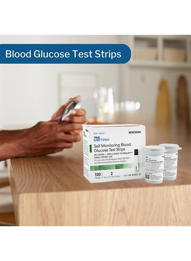 True METRIX Self-Monitoring Blood Glucose Test Strips - Supplies for Diabetes Self Monitor Systems, 100 Strips, 1 Pack