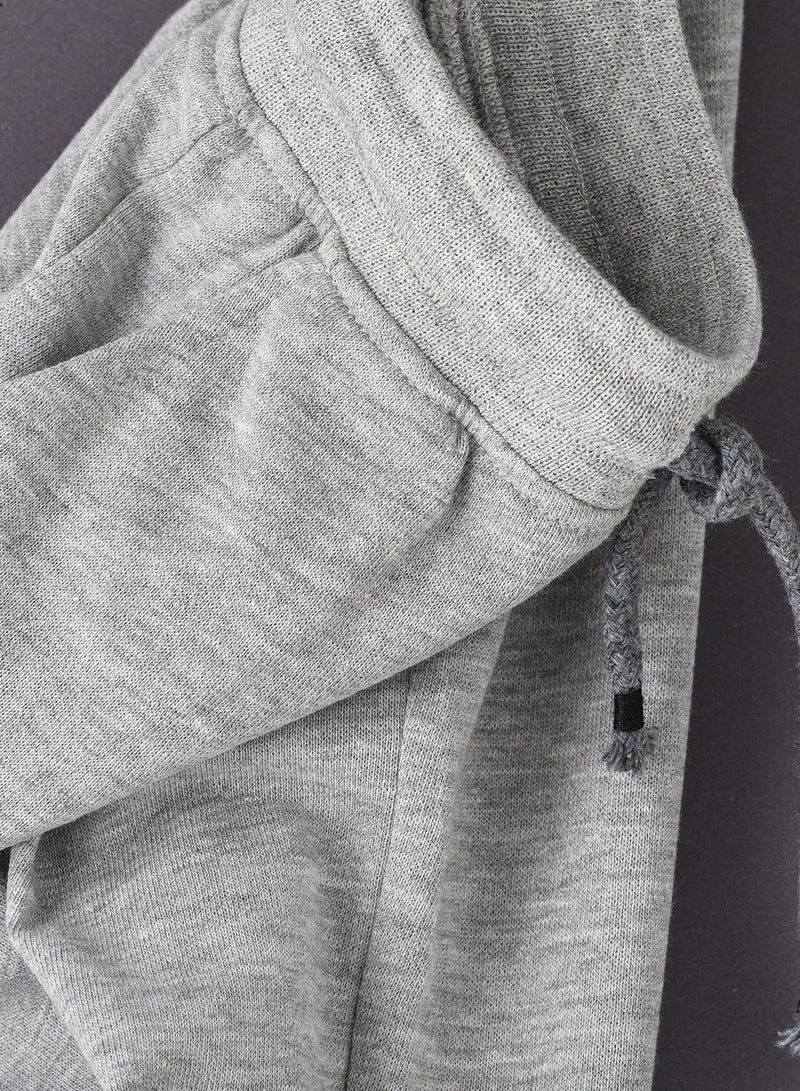 Knit jogger with draw cord