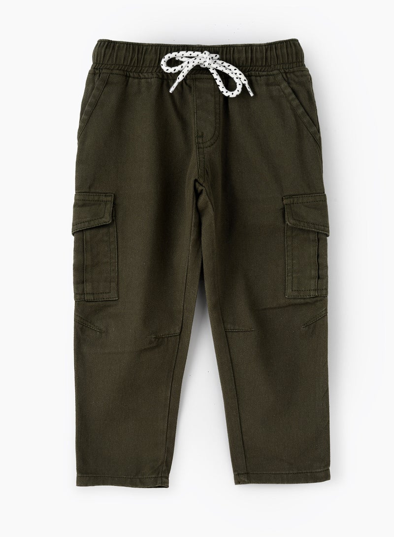 Woven jogger with front patch pocket