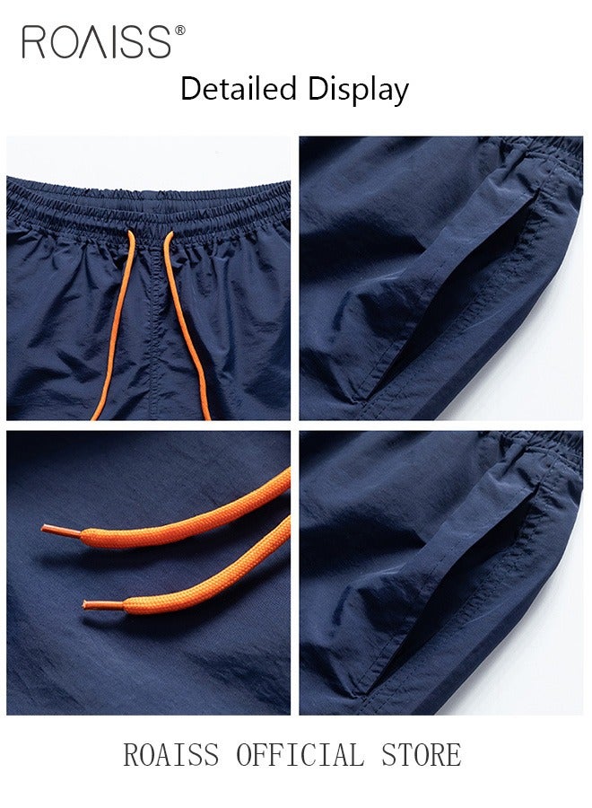Men's Swimming Trunks Beachwear Quick Dry Beach Pants Gym Wear Fitness Workout Short Sports Running Boxer Swim Shorts Swimsuit Summer