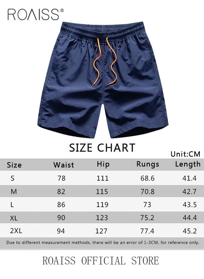 Men's Swimming Trunks Beachwear Quick Dry Beach Pants Gym Wear Fitness Workout Short Sports Running Boxer Swim Shorts Swimsuit Summer