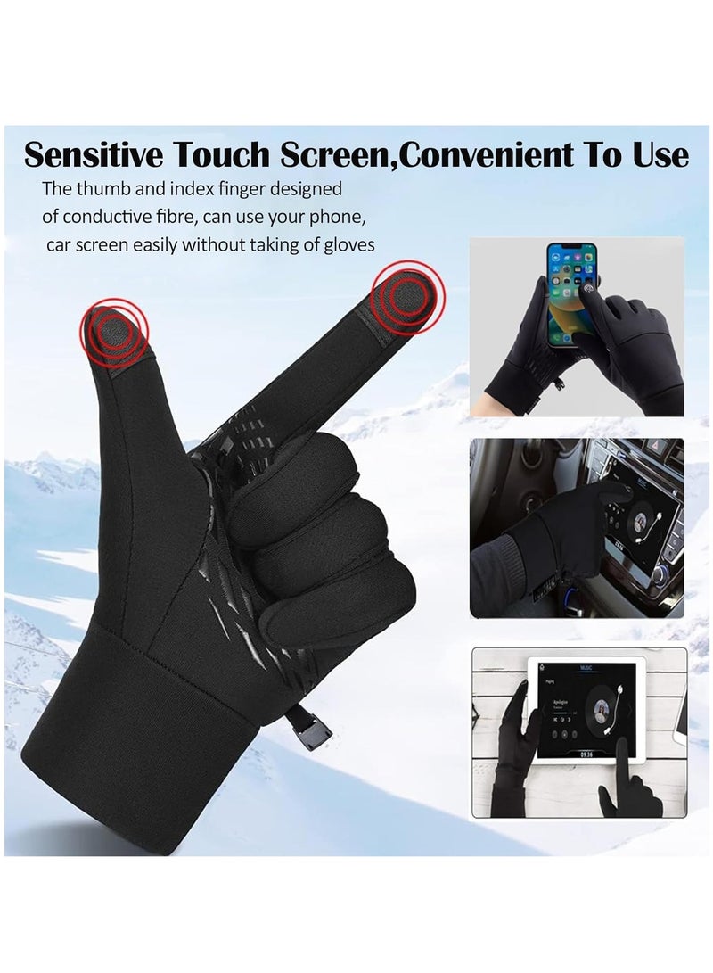 Winter Thermal Gloves, Touchscreen Compatible, Thermal, Windproof, and Anti-Slip, Perfect for Cycling, Running, and Driving, Men & Women’s Cold Weather Gear