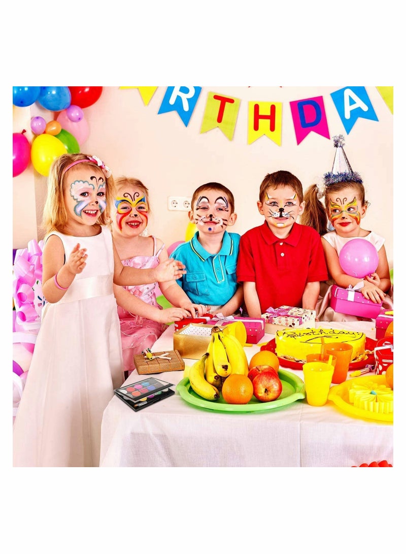 15 Colors Face Paint Kit for Kids, Non-toxic Professional Palette Washable with Brush for Kids for Art Show, Party Colsplay Makeup Festive Face Paint