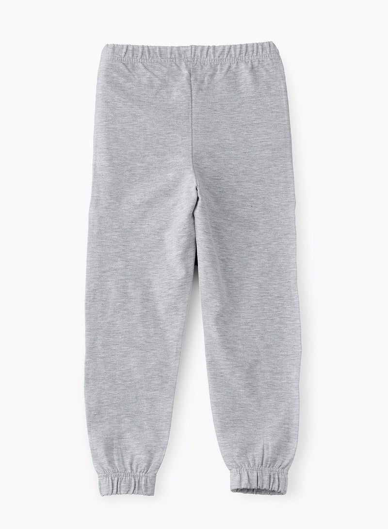 Knitted jogger with stripe print at below knee