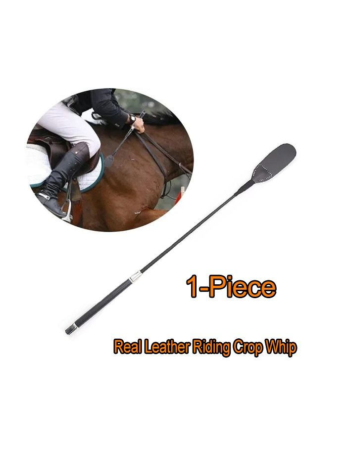 1-Piece Real Leather Riding Crop Whip,Genuine Top Premium Quality Equestrianism Horsewhip