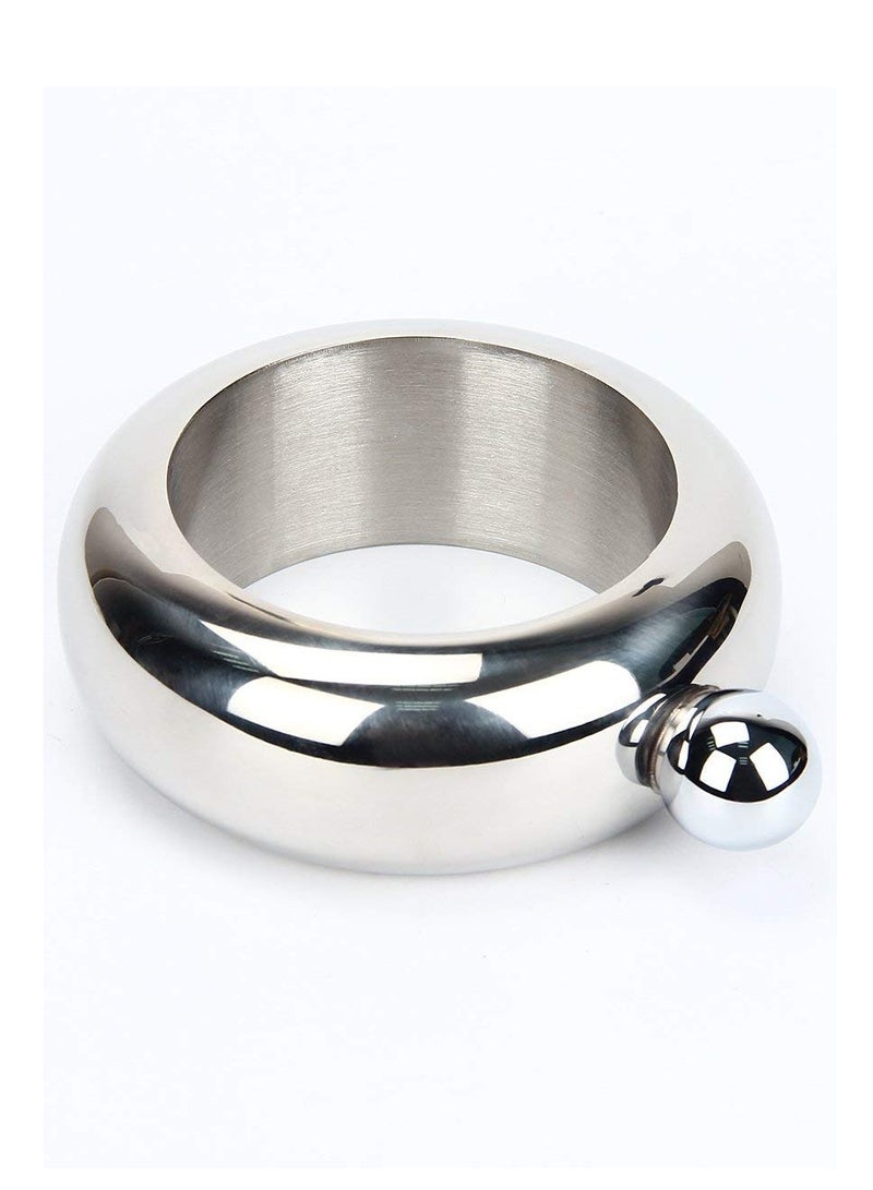 Hip Flask Portable Bangle Hip Flask with Crystal Lid for Men Women 3.5 OZ Wrist Hip Flask for Wine Bangle Bangle Hip Flask Gift Colorful