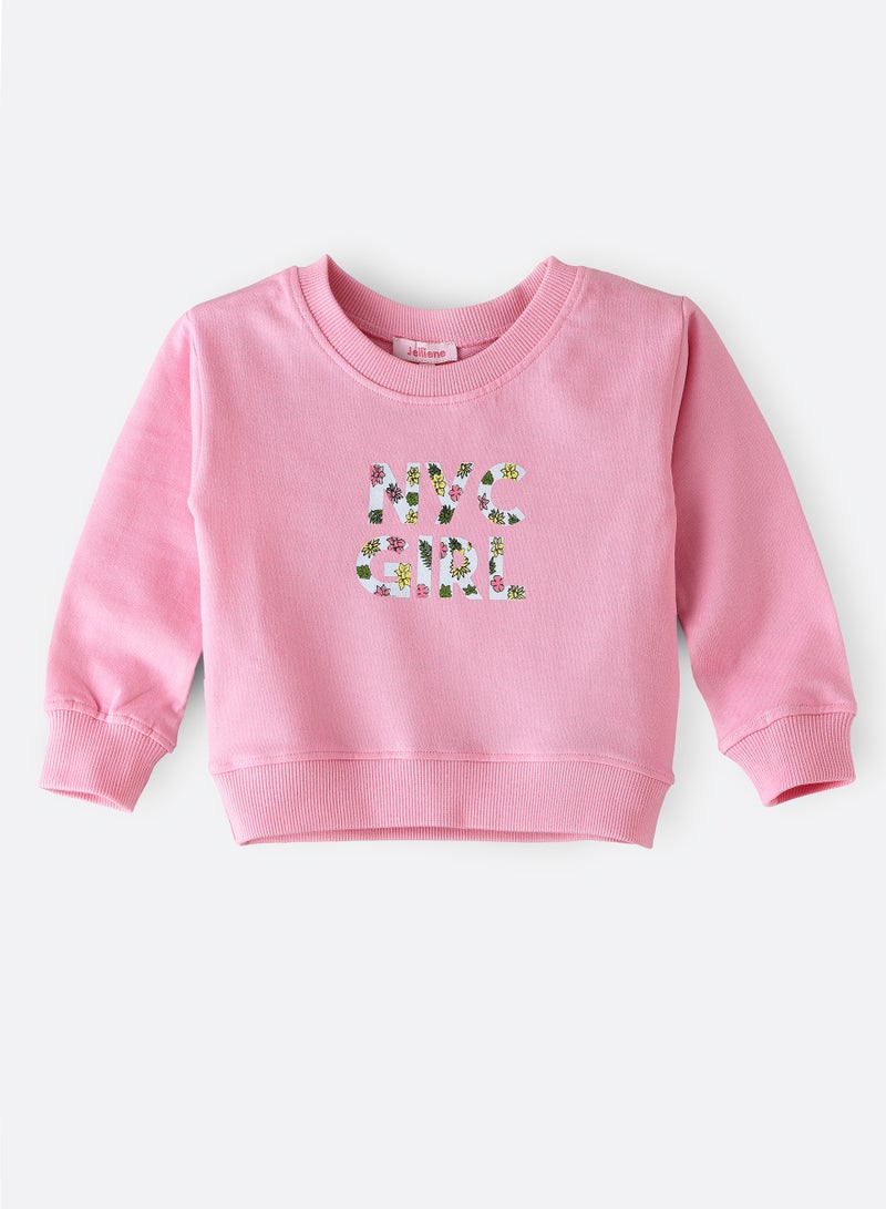 Jelliene Girls Cotton Sweatshirt, Soft and Comfortable Cotton Sweatshirt for Girls, Breathable and Skin-Friendly, Perfect for Everyday Wear