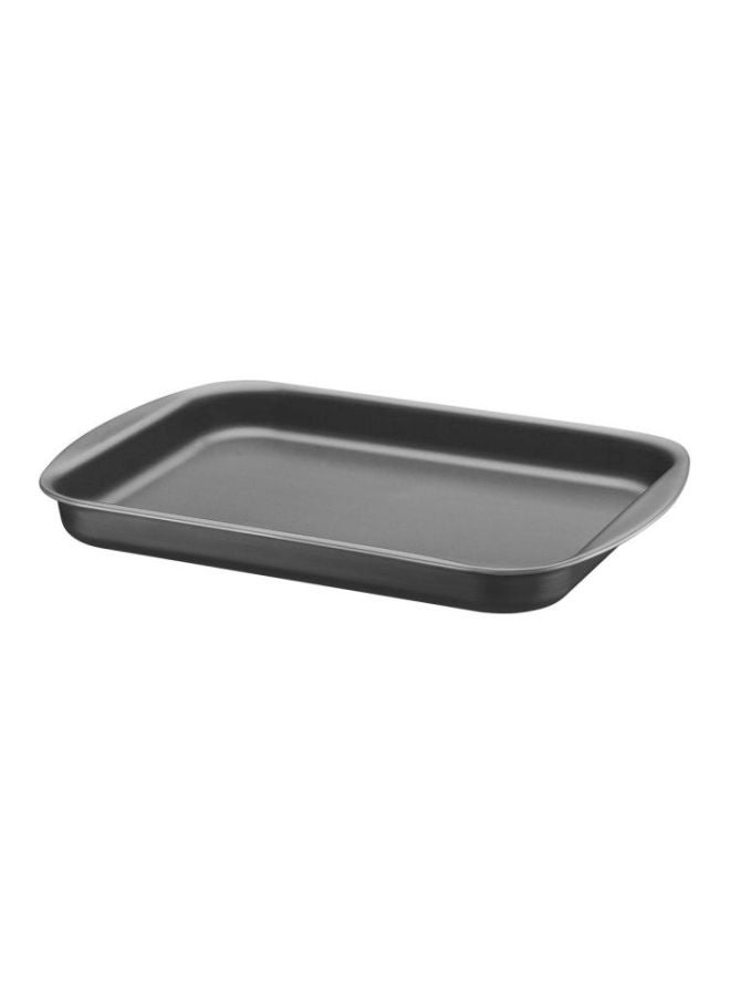 Brasil 40cm 3.8L Graphite Aluminum Flat Roasting Pan with Interior and Exterior Starflon Max PFOA Free Nonstick Coating Red 40cm