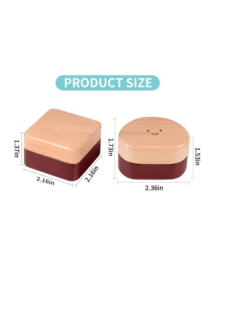 Cute Carved Wooden Boxes, 2 Pieces