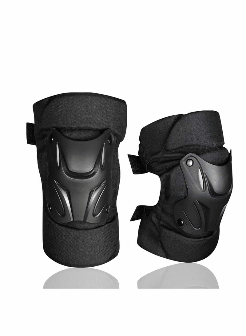 Adult Knee Pads, 1 Pair Adjustable Knee Cap Pads Cycling Knee Brace and Elbow Guards, Protector for Bike Motorcycle Cycling Racing Outdoor Active Knee Protector Gear