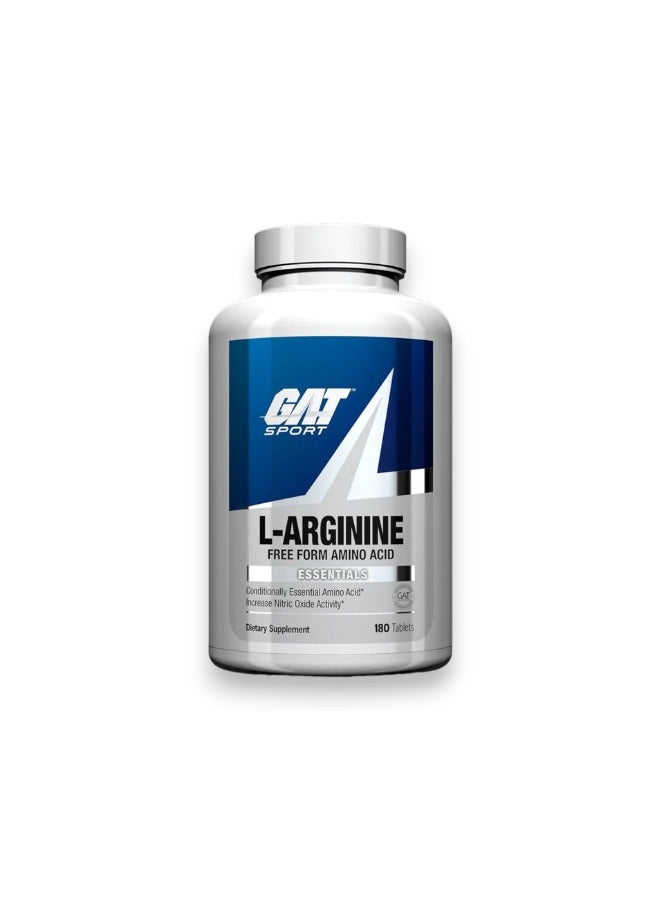 L-Arginine, Free Form Amino Acid, 180 Tablets