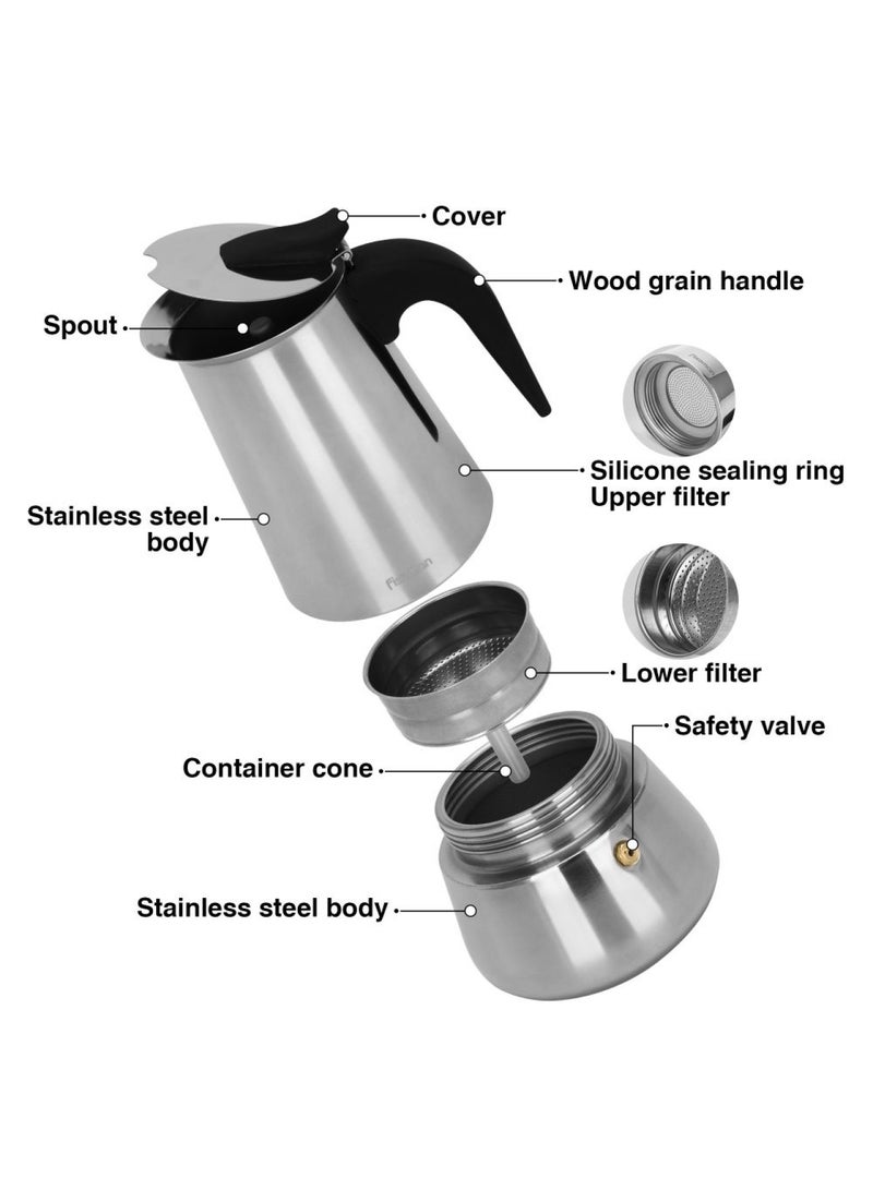 Fissman Coffee Maker - Stainless Steel - Makes 9 Cups