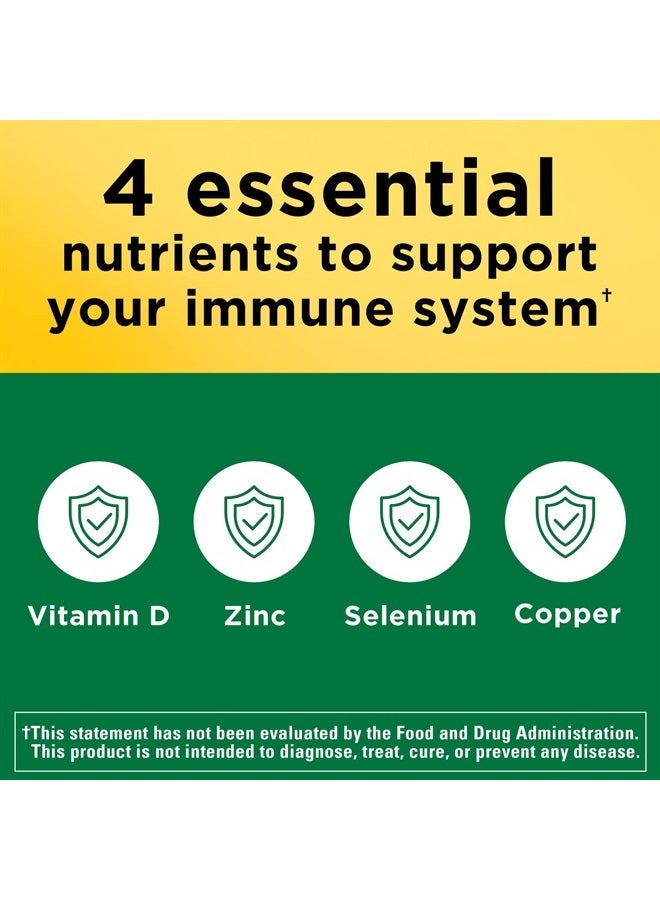 Super Vitamin D Immune Complex, Vitamin D3, Selenium, Copper and Zinc Supplements for Immune Support, 70 Tablets, 70 Day Supply