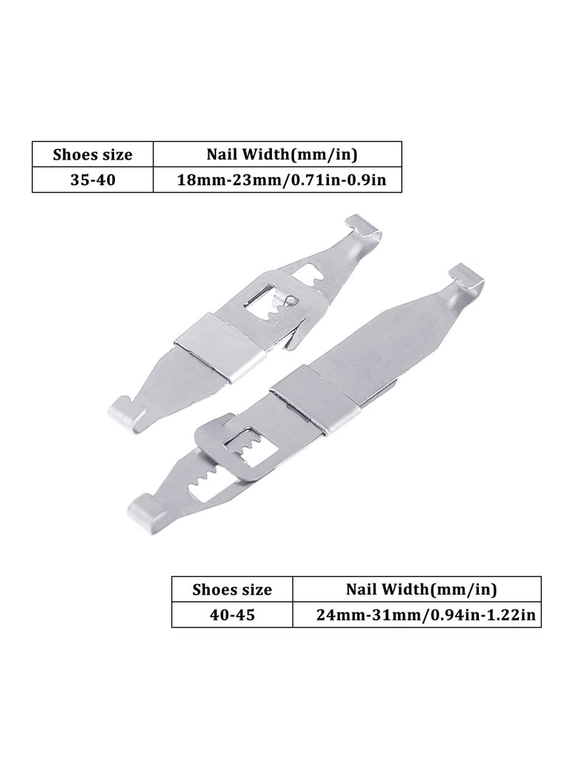 Ingrown Straightening Clips Toenail Pedicure Tool Curved Brace Toenails Thick Paronychia Correction Tool, Ingrowing Nail Treatment Kit, 2 Sizes 4 Pcs