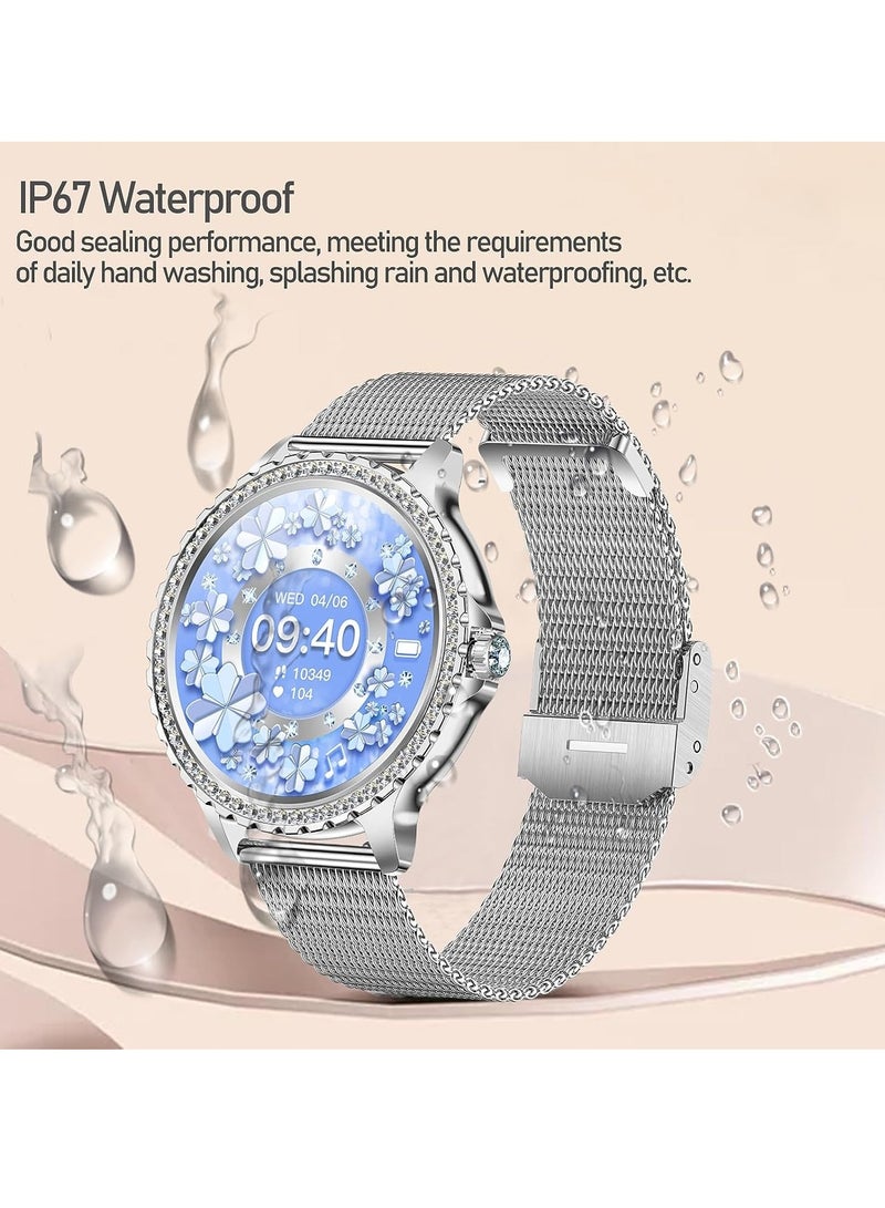 Women's Smartwatch 1.3 Inch Sports SmartWatch With Bluetooth Calling Fitness Tracker Sleep Heart Rate Monitor Smart Watch For Android iOS Pedometer