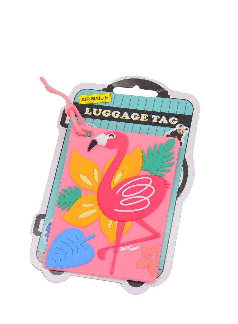 4pcs   Flamingo Silicone Luggage Tag Travel Bag Suitcase Tag Identifier