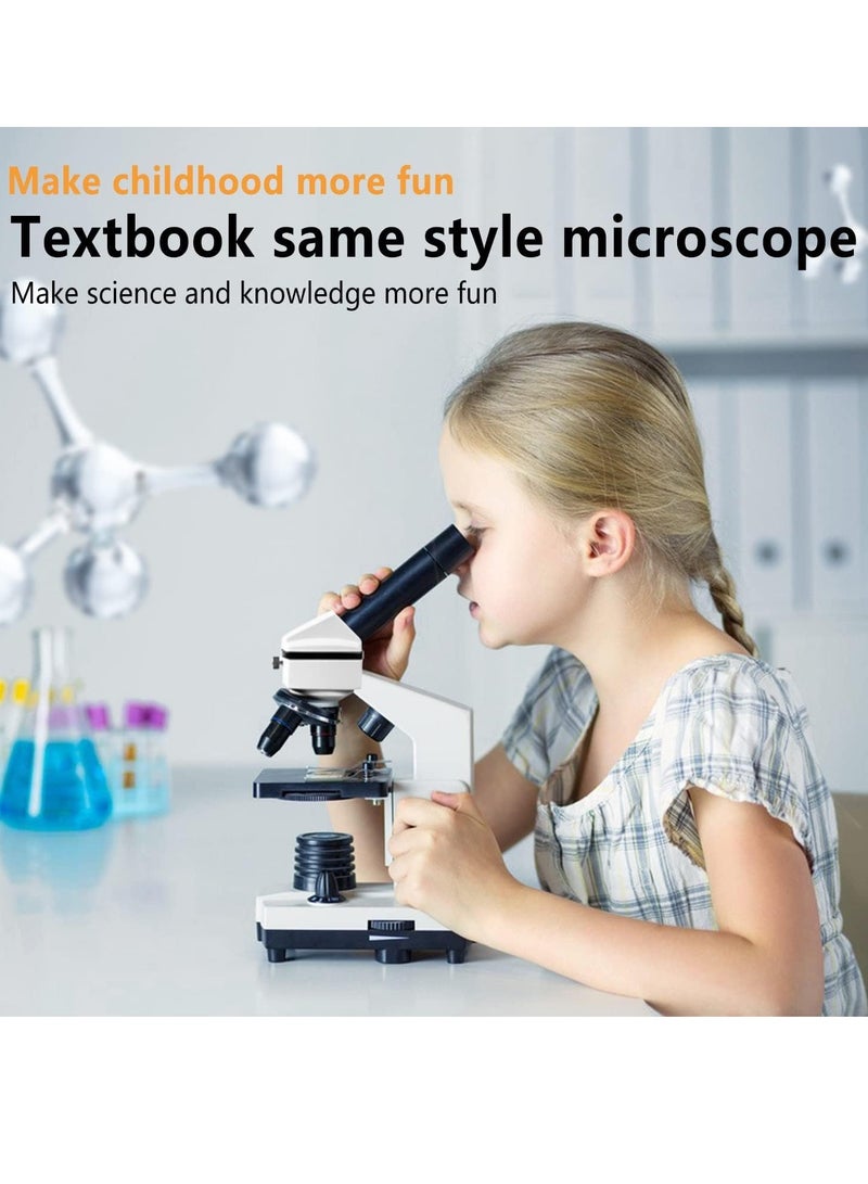 100X-2000X Microscopes for Kids Students Adults, Powerful Biological Microscopes for School Laboratory Home Education,with Microscope Slides Set, Phone Adapter