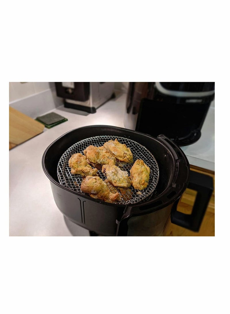 Air Fryer Three Stackable Dehydrator Racks, KASTWAVE Stainless Steel Air Fryer Rack Fit all 4.2QT - 5.8QT Air fryer, Oven, Press Cooker, Air Flow Racks