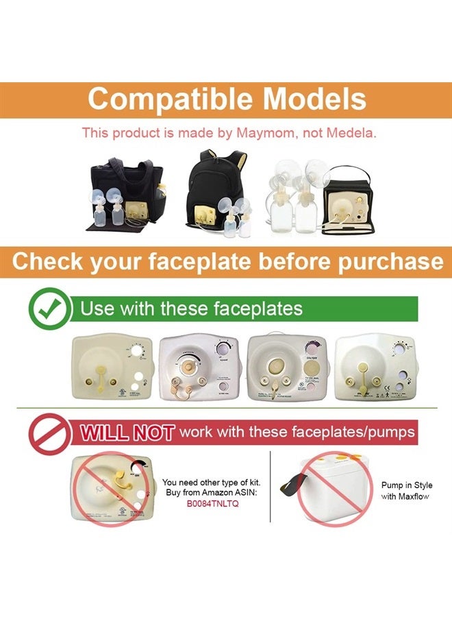 Tubing Compatible with Medela Replacement Tubing (Two Packs, 4 Tubes) 2 Valves and 2 Membranes for Medela Pump in Style Advanced Breast Pump Released After Jul 2006.Retail Pack Made by Maymom