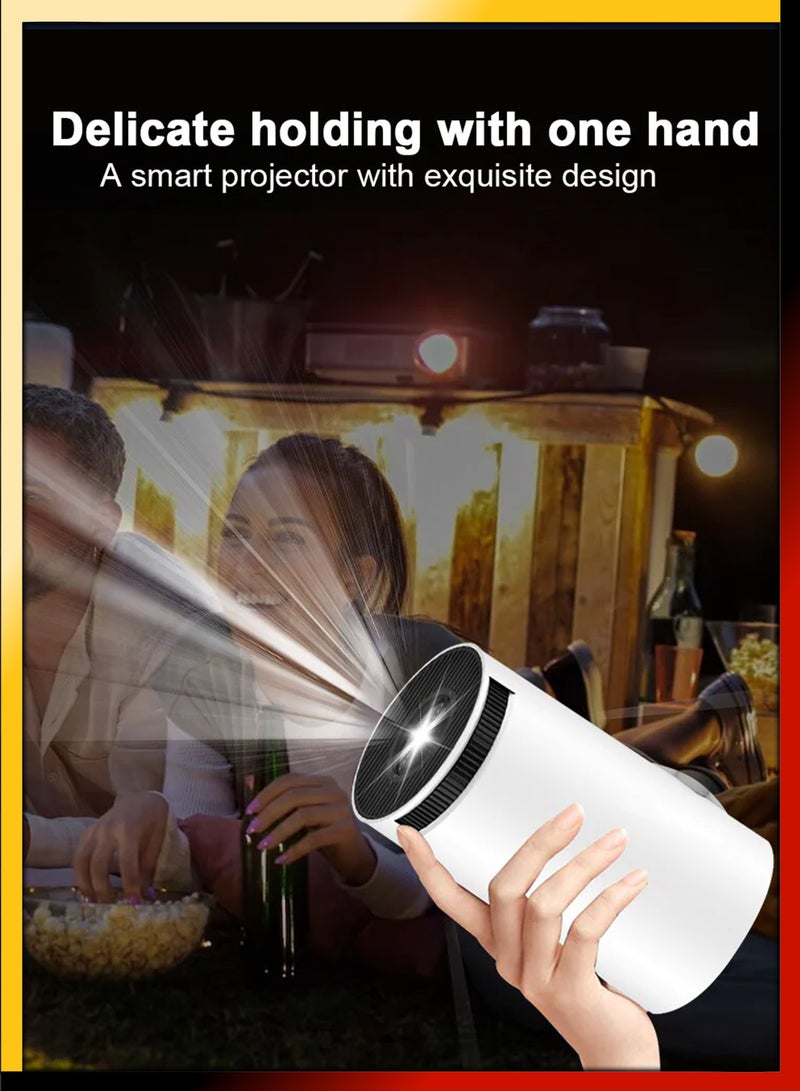 120ANSI Lumens HD Smart Projector Android 11 Portable Mini Cinema 130 Inches Screen Display Lamp 4K Home Movie Theater Gaming Video Presentations 180 Degree Rotating Screen Mobile Phone Projection