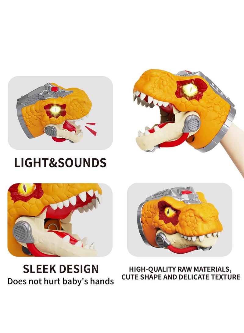 Dinosaur Hand Puppets Realistic Animal Head Toys with Light Sound for Boys Girls Perfect Gift for Kids 3 to 8 Years Old