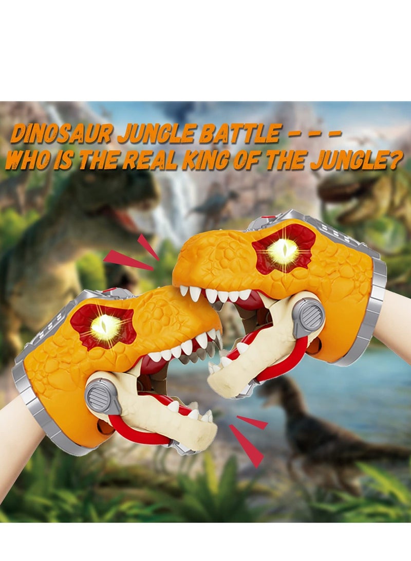 Dinosaur Hand Puppets Realistic Animal Head Toys with Light Sound for Boys Girls Perfect Gift for Kids 3 to 8 Years Old