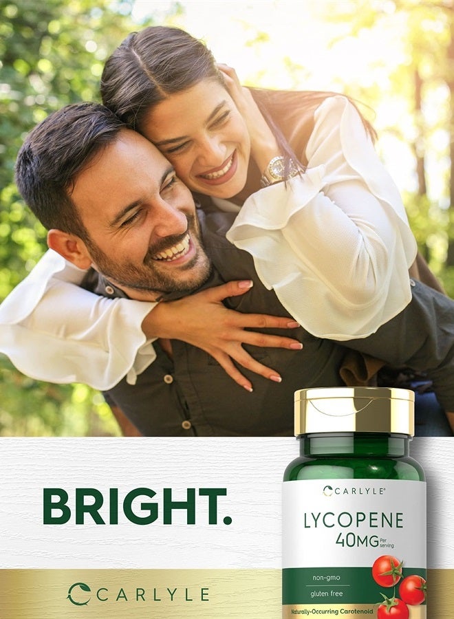 Lycopene 40mg | 120 Softgels | Naturally-Occurring Carotenoid | Non-GMO & Gluten Free Supplement