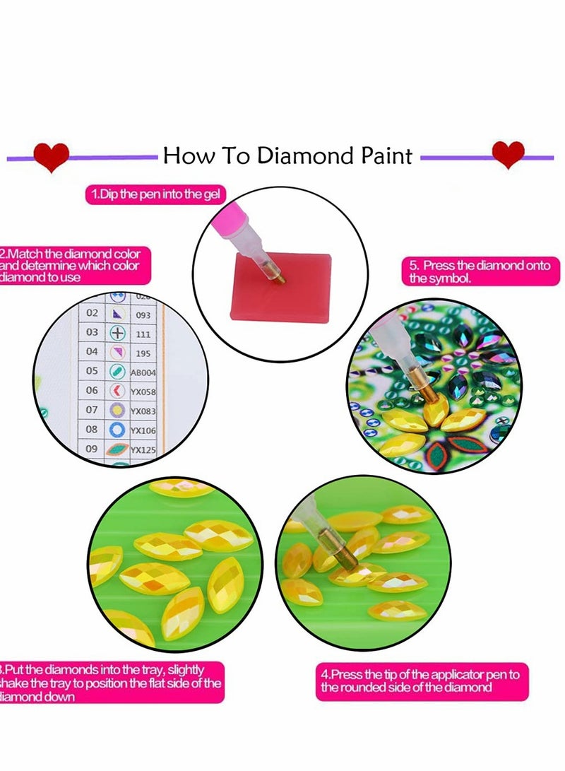 Mandala Diamond Painting Tote Bag,5D DIY Rhinestone Cross Stitch Shopping Bags Paint by Number Gems Art Craft Handmade Shoulder Bag Reusable Canvas Grocery Bag for Women Gift