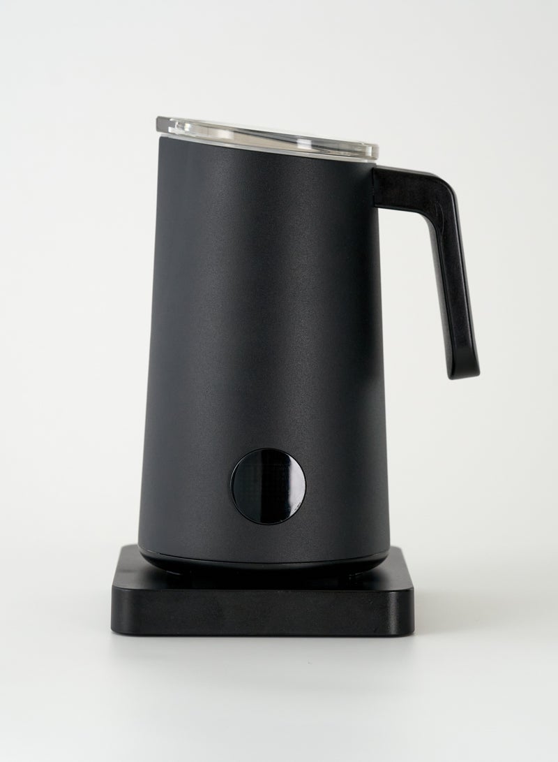 NanoFoamer Pro | Hands-free Milk Foamer Superfine Smoothest Milk Heating & Foaming, for Dairy & Plant-based Milks, for Barista, Amateurs, Home, Bar, Office Use, 220 A/C Connection - Black