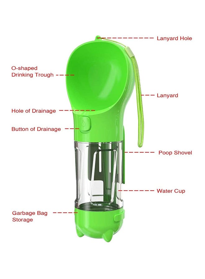 Portable Dog Travel Water Bottle Green 300ml