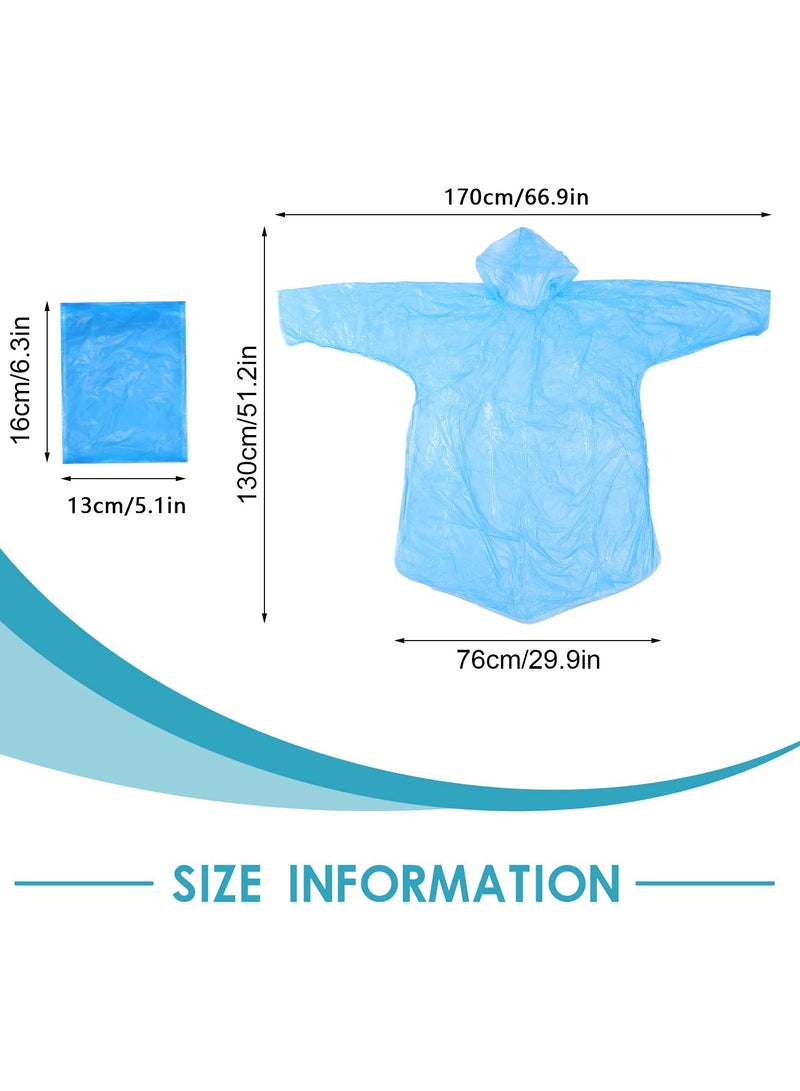 Rain Ponchos for Adults Disposable 36 PCS, 3colors Plastic Raincoats for Men Women, Family Rain Ponchos with Drawstring Hood | Disposable Emergency Ponchos | Perfect for Camping, Hiking  Travel