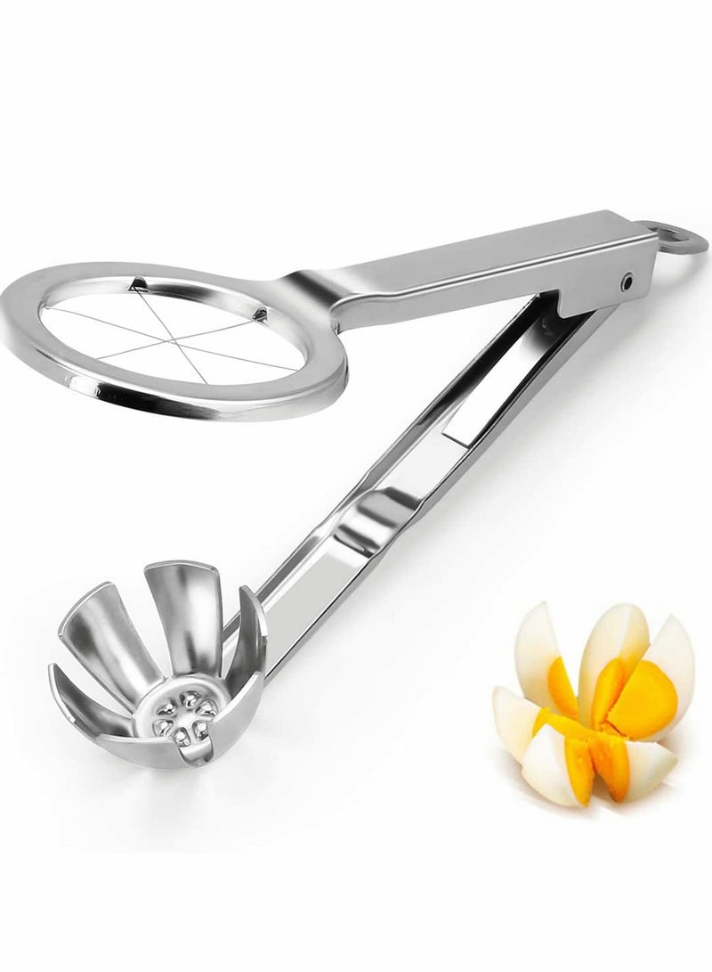 Egg Slicer Cutter, Stainless Steel Egg Slicer, Durable Use Multifunctional Egg Cutter, Slice Hard Boiled Eggs Quickly and Effectively, Slicing Gadgets Kitchen