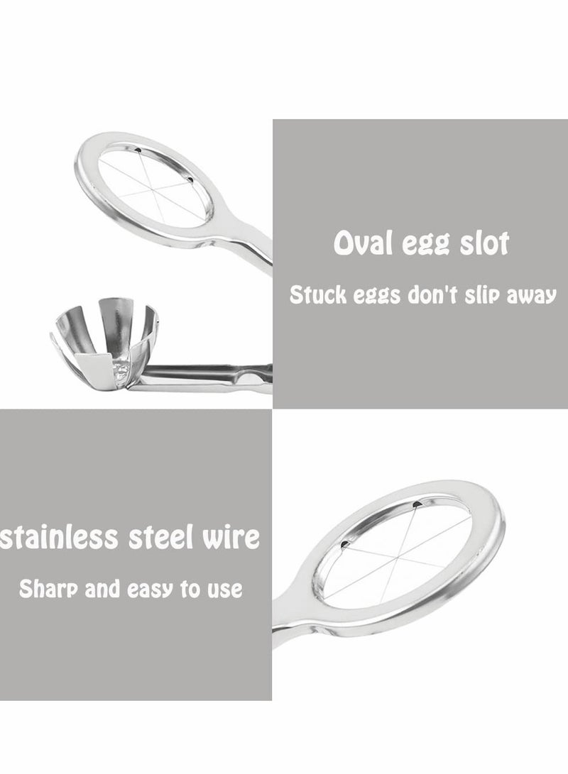 Egg Slicer Cutter, Stainless Steel Egg Slicer, Durable Use Multifunctional Egg Cutter, Slice Hard Boiled Eggs Quickly and Effectively, Slicing Gadgets Kitchen