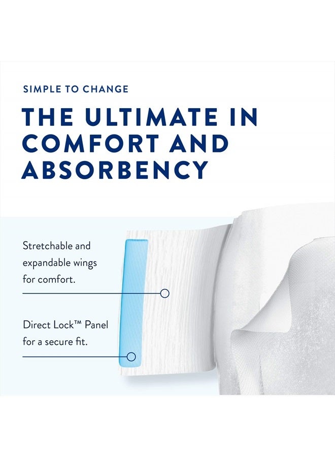 Air Plus Daily Brief | Size 2 | Breathability | Ultimate Absorbency | 18 Count (Pack of 4)