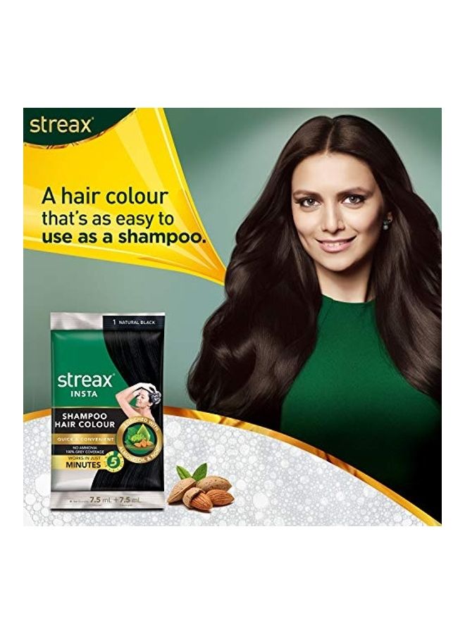 Pack Of 16 Insta Shampoo Hair Colour Natural Black 240ml