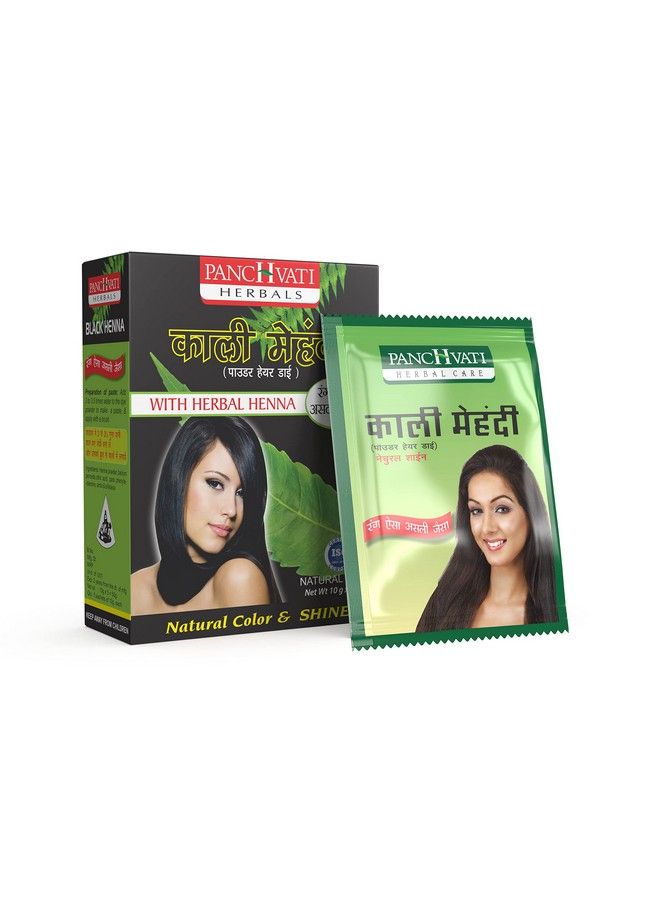 Herbals Ayurvedic Mehandi With Herbal Henna 200G (Pack Of 4) 10G Each Black