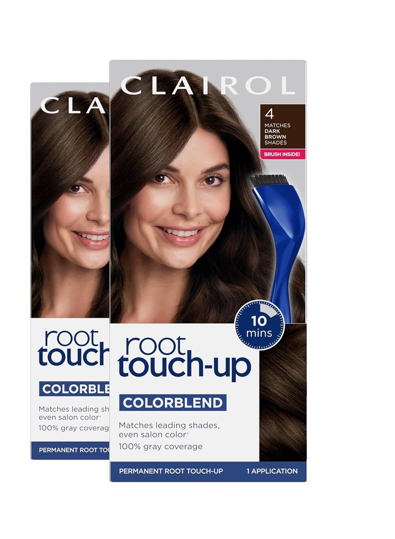 Clairol Nice 'n Easy Root Touch-Up 004 , Dark Brown, (PACKAGING MAY VARY) (Pack of 2)