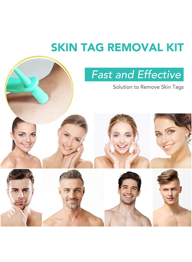 2 In 1 Skin Tag Removal Tool Kit Painless Easy-Using Device For Small To Large Sized Skin Tag On Face Neck And Body， Double Head Wart Removal Tool Skin Tag Removal Green