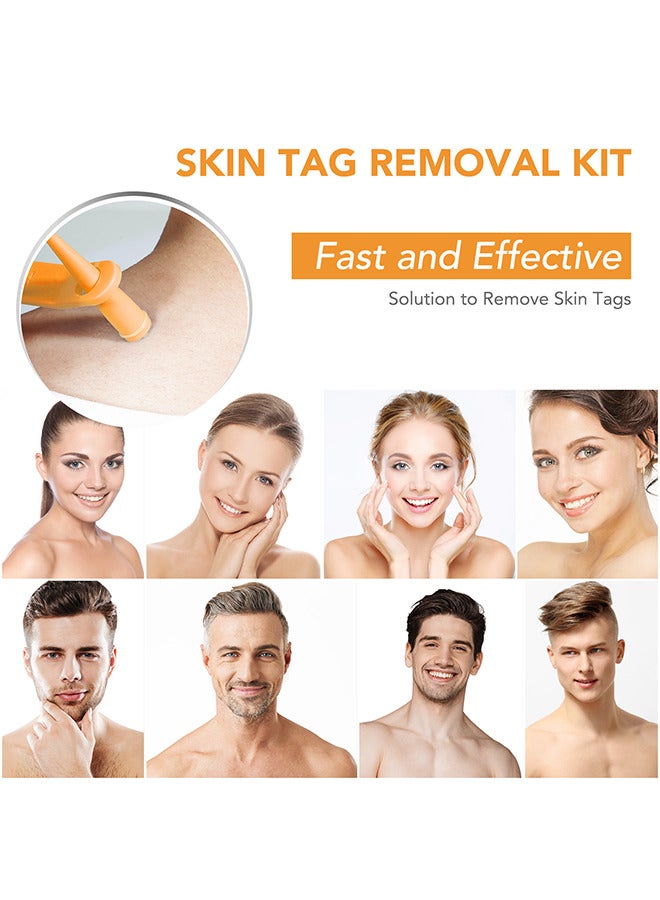 2 In 1 Skin Tag Removal Tool Kit Painless Easy-Using Device For Small To Large Sized Skin Tag On Face Neck And Body， Double Head Wart Removal Tool Skin Tag Removal Orange