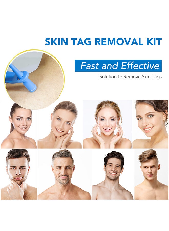 2 In 1 Skin Tag Removal Tool Kit Painless Easy-Using Device For Small To Large Sized Skin Tag On Face Neck And Body， Double Head Wart Removal Tool Skin Tag Removal Blue