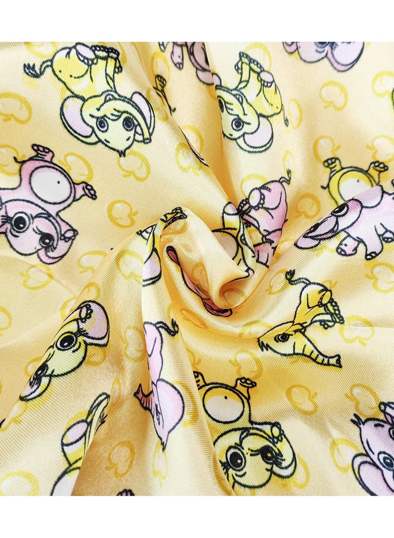 Stain Bonnet for Baby Wide Bonnet Silk  Night Sleep Cap for Toddler Hair Child Shower Cap Teens Kids, Children Infant Newborn Babies Girls for Natural Hair Kids Children Infant Yellow