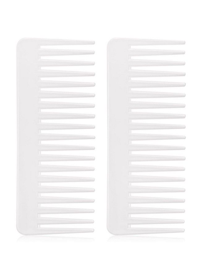 Large Hair Detangling Comb Wide Tooth Comb For Curly Hair Wet Dry Hair No Handle Detangler Comb Styling Shampoo Comb (Transparent White)