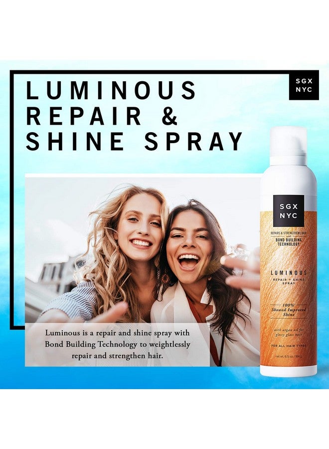 Gx Nyc Luminous Repair And Shine Spray 6.5 Oz For All Hair Types Lightweight Quick Drying Formula Smooths And Revitalizes Hair With Shine Adds Luster And Nourishment For Allday Radiance