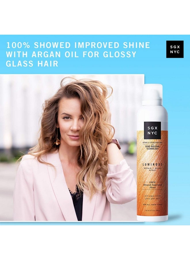 Gx Nyc Luminous Repair And Shine Spray 6.5 Oz For All Hair Types Lightweight Quick Drying Formula Smooths And Revitalizes Hair With Shine Adds Luster And Nourishment For Allday Radiance