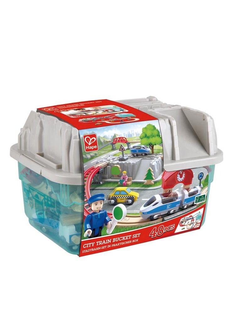 City Train Bucket Railway Set - 48 Pieces