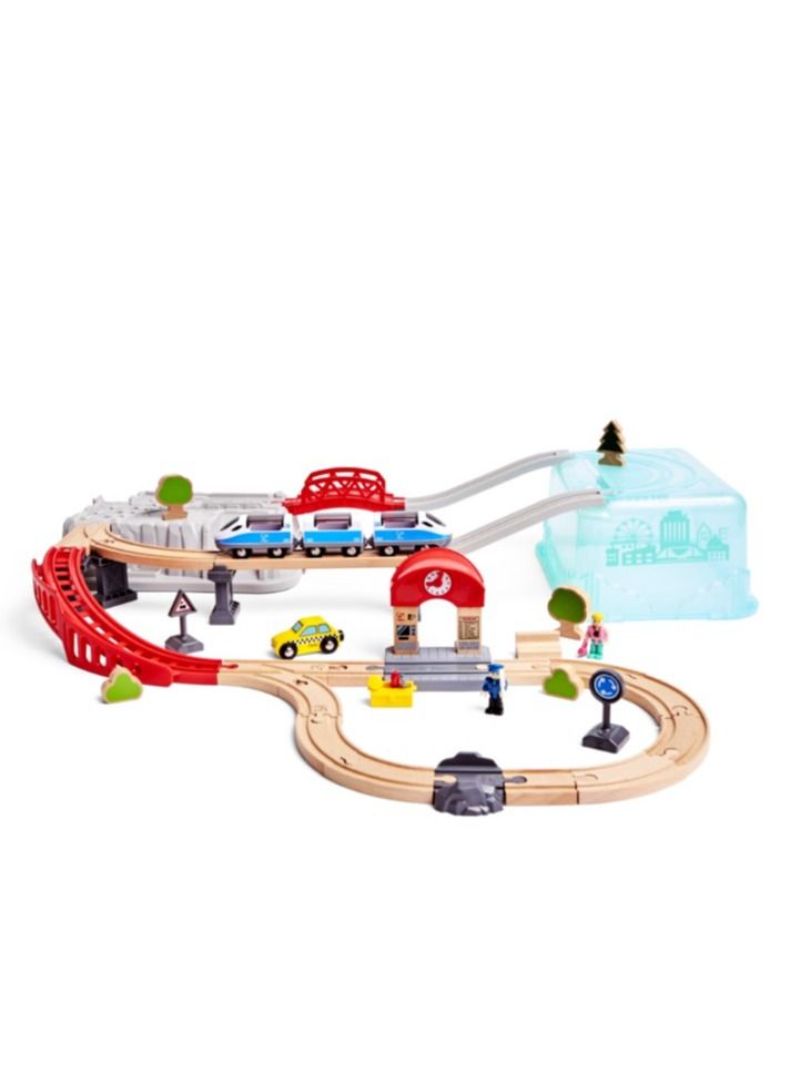 City Train Bucket Railway Set - 48 Pieces