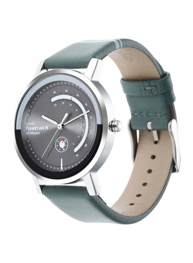 Fastrack Wear Your Look Quartz Analog with Day and Date Grey Dial Leather Strap Watch for Girls