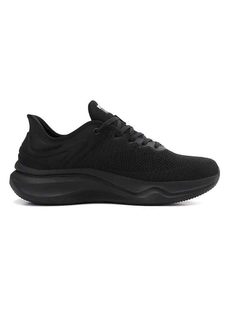 SKYVIEW Men's Slip-ins Runing Shoes Comfortable Lightweight Sports Walking Shoes Lace-Up Tennis Breathable Athletic Gym Workout Cross Training Sneakers Black